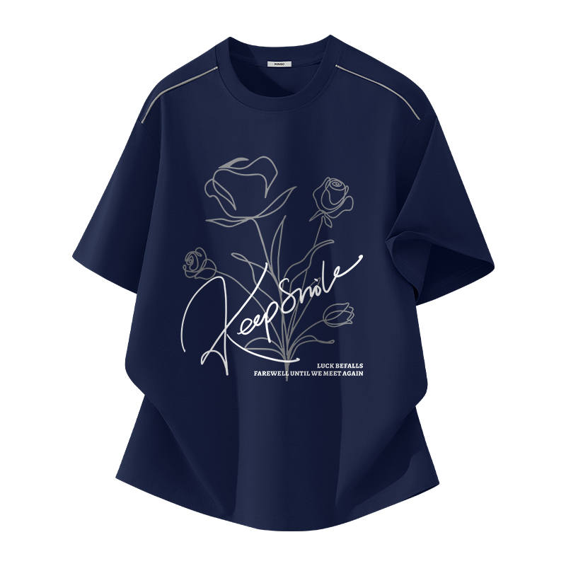 MINISO T Shirts Unisex Crew Neck Moderate Straight Fit