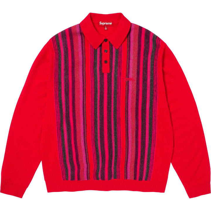 Supreme Supreme SS26 WEEK9 Multi Stripe Polo Sweater Polo Shirt Unisex