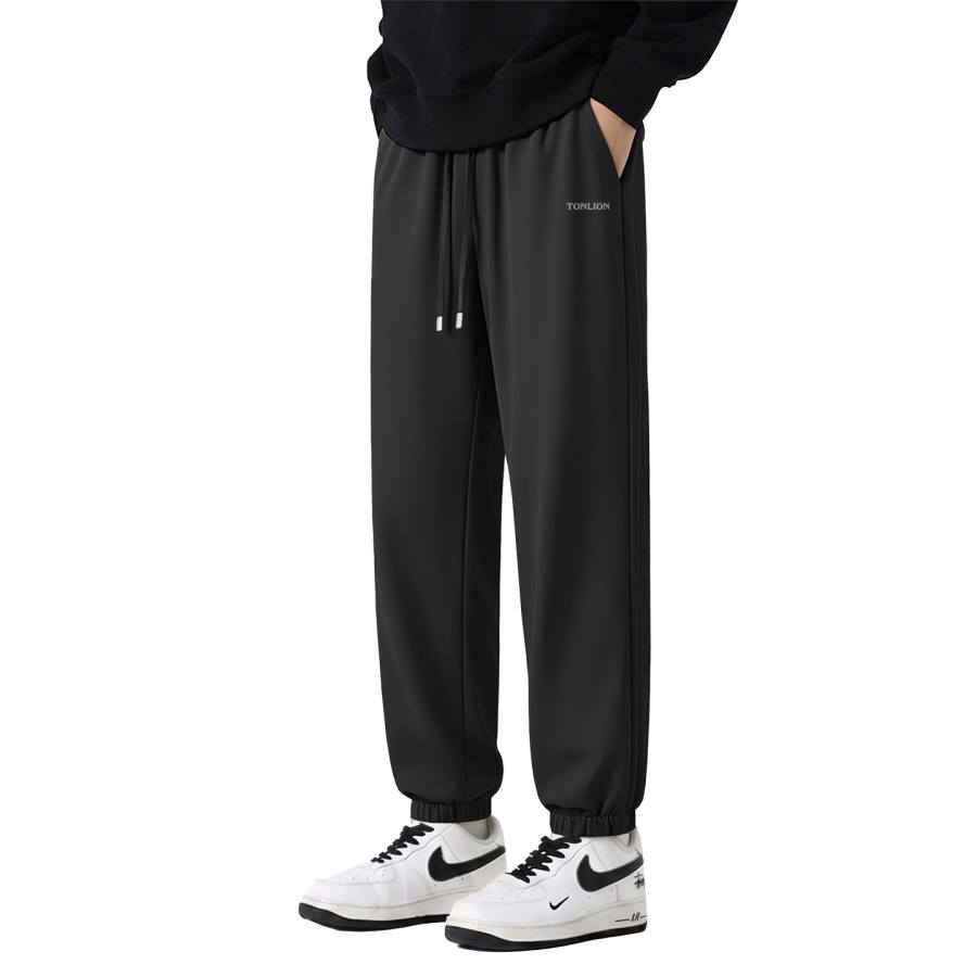 Tonlion Casual Pants Unisex Thin Cuffed Pants