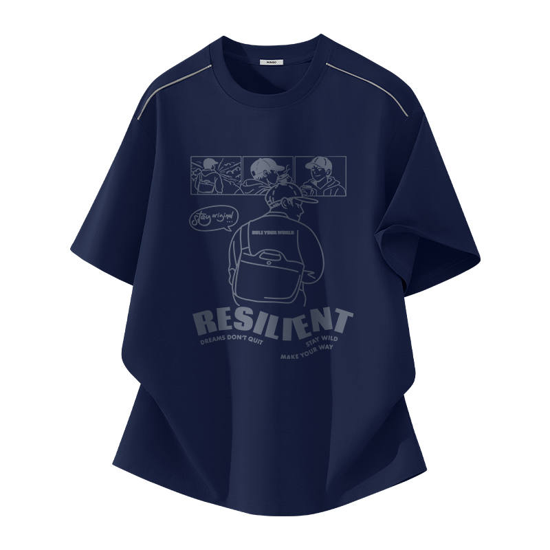 MINISO T Shirts Unisex Crew Neck Moderate Straight Fit