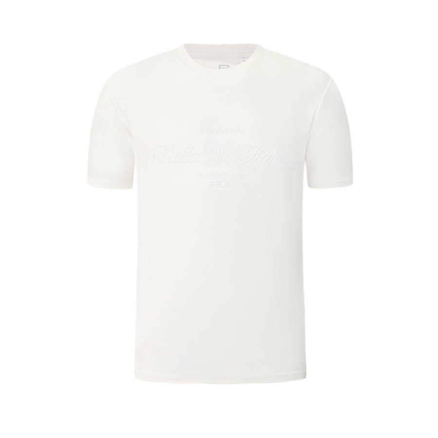 FILA T Shirts Men's Cloud White Crew Neck Moderate