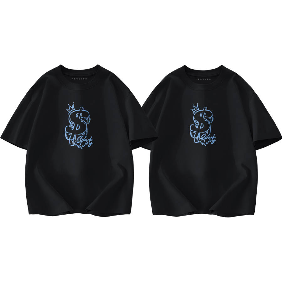 Tonlion T Shirts Unisex Crew Neck Moderate Straight Fit