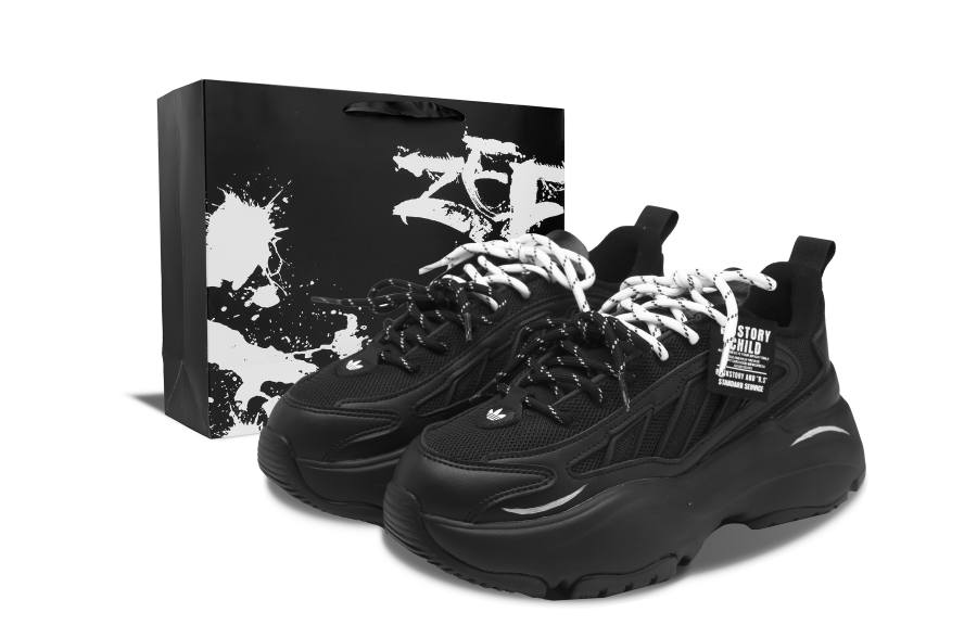 Adidas Originals OZGAIA Shopping Bag, Black Order·BLACK STORY Abrasion Resistant Height Increasing Low top