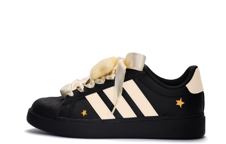 Adidas Adidas STREETTALK Coverage Slip Resistant Cushioning Low top Skateboard Shoes Unisex Black Yellow