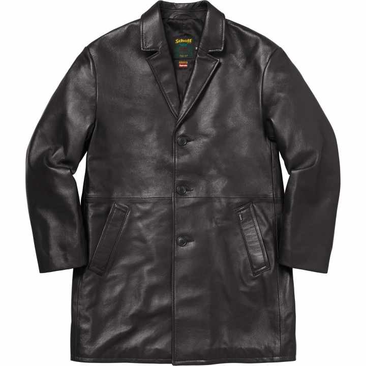 Supreme Supreme x Schott SS26 WEEK9 Leather Overcoat Leather Jacket Unisex