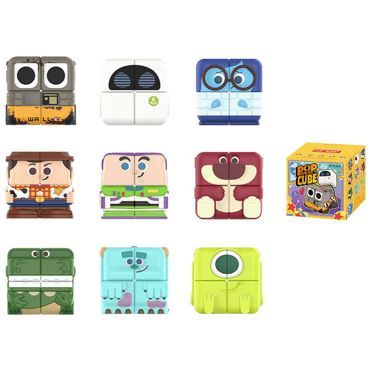 POP MART POP MART Disney/Pixar POP CUBE CUBIEC Figure Mystery Boxes Single Mystery Box/Full Box 9 Pcs