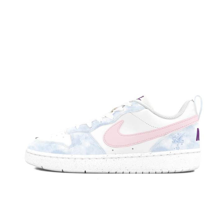 Nike Nike Court Borough Cloud‑between Star Trail Slip Resistant Abrasion Resistant Low top Kids' Skateboarding Shoes