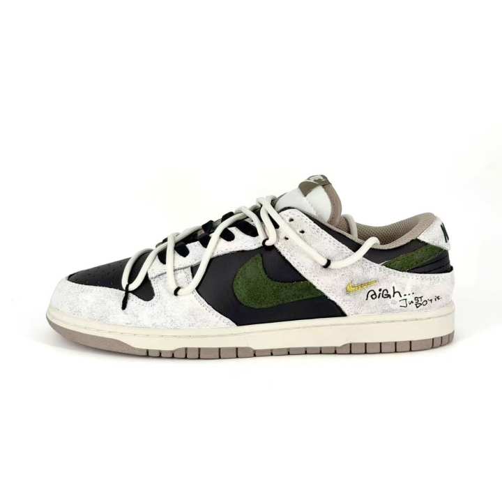 Nike Nike Dunk Chaotic Love Confession Leather Cushioning Low top Skateboard Shoes Women's White