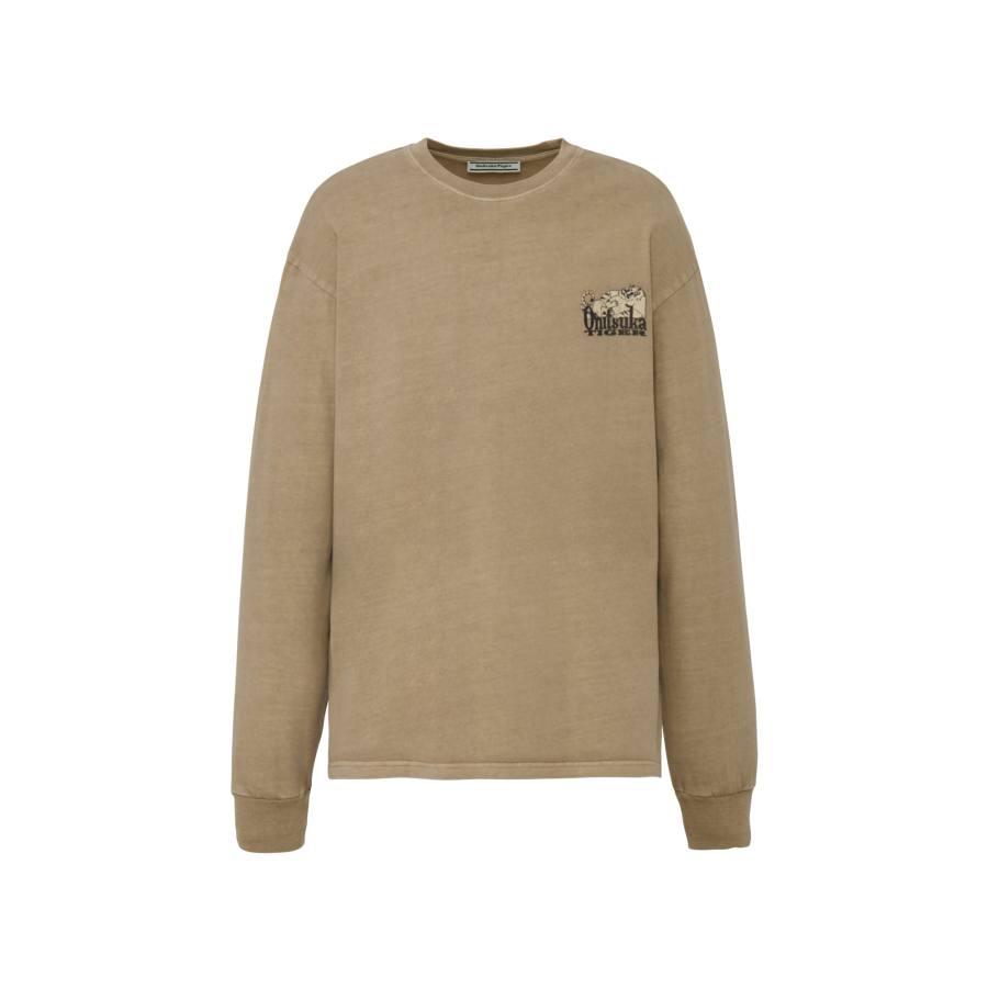 Onitsuka Tiger WASHED LS GRAPHIC TEE T Shirt Unisex Beige