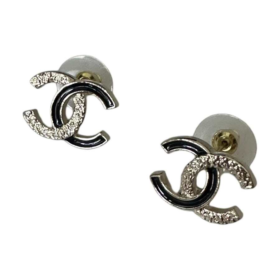 CHANEL CHANEL Earrings Unisex Gold/Black