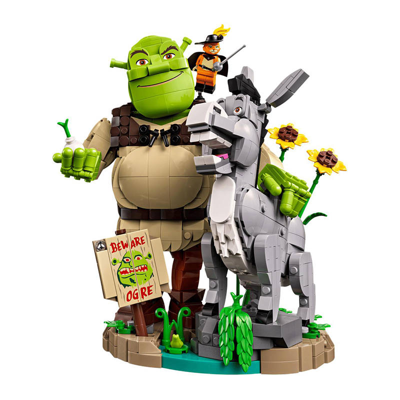 LEGO Shrek, Donkey, And The Cat Wearing Boots Plastic Building Blocks 1403pcs 72423