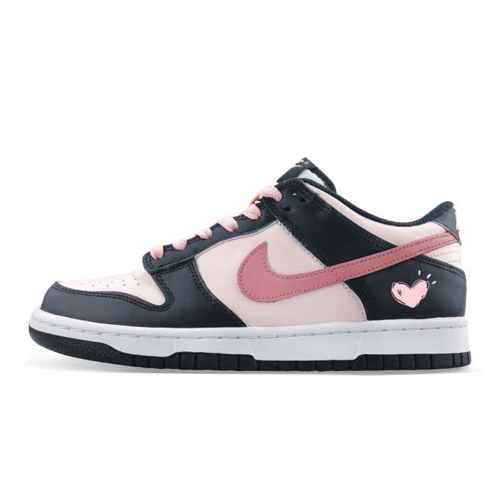Nike Nike Dunk Encounter Heartbeat Leather Low top Skateboard Shoes Women's Black Pink