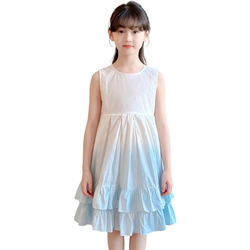YALU Grade School Dresses Lapel Moderate Midi Skirt Stretch