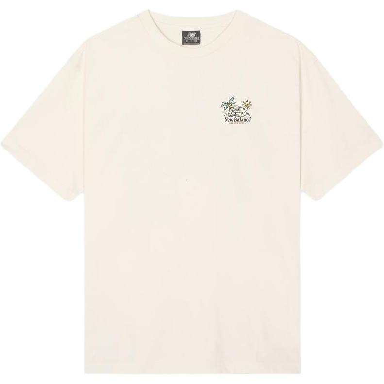 New Balance New Balance T Shirts Unisex Light Beige Crew Neck