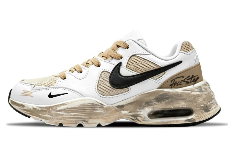 Nike Nike Air Max Fusion Abrasion Resistant Low top Casual City Commuting Running Shoes Unisex Beige Brown