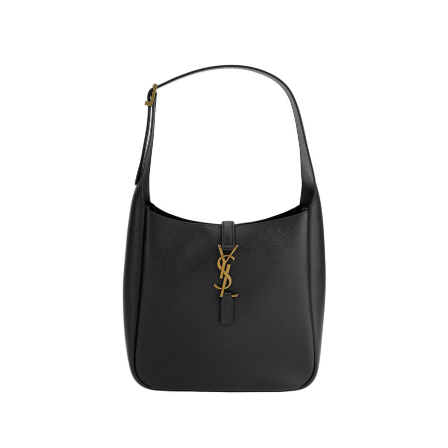 SAINT LAURENT Le 5 A 7 Calfskin Handbag, Shoulder Bag Small Women's Black
