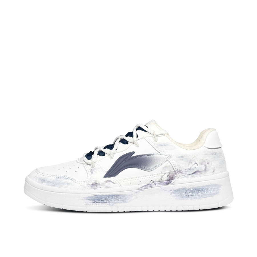 Li-Ning Li Ning Floating Boat Abrasion Resistant Lightweight Low top Skateboard Shoes Women's Purple White