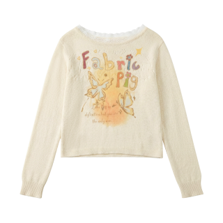 FABRIC PIG T Shirts Women's Crew Neck Thin Straight Fit