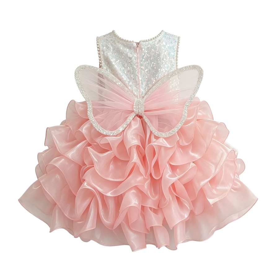 Lanza Kids Dresses Crew Neck Moderate Midi Skirt