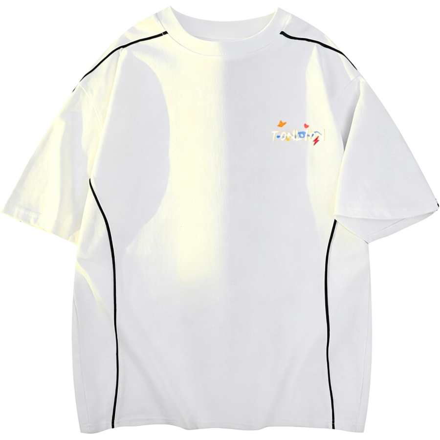 Tonlion T Shirts Unisex Crew Neck Moderate Heavyweight