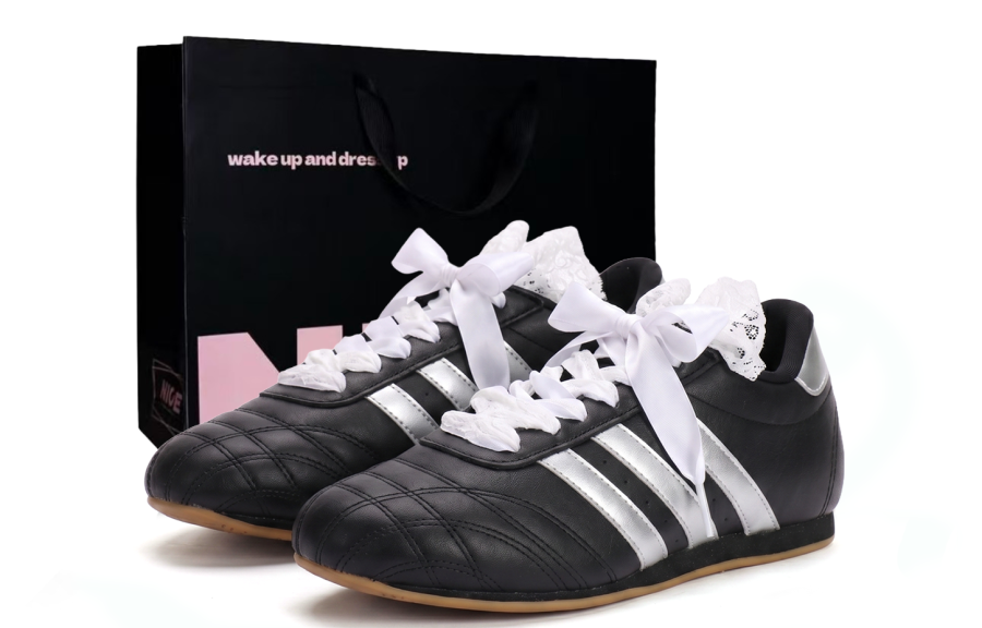 Adidas Originals Taekwondo Cushioning Slip Resistant Abrasion Resistant Low top Training Shoes Unisex Black Silver