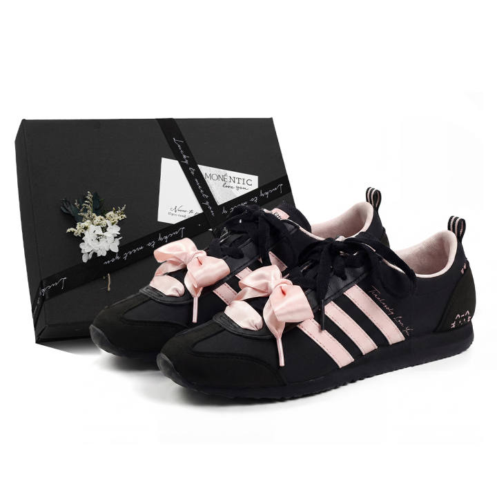 Adidas Adidas VS JOG 2.0 Pink Sakura Cat Language MONE Made, Box Low top Casual Shoes Unisex Black