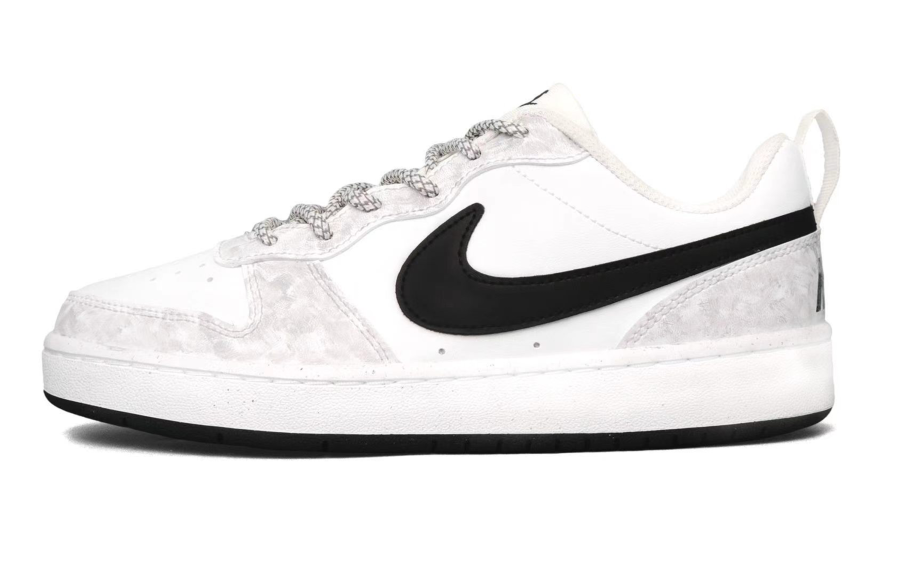 Nike Nike Court Borough Cloud Mist White Slip Resistant Low top Kids' Skateboarding Shoes White Teenagers