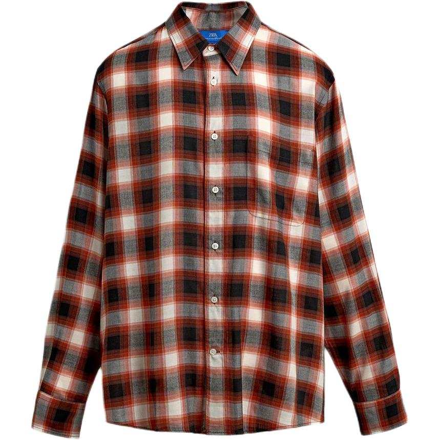 ZARA Aaron Levine Shirts Men's Red Moderate