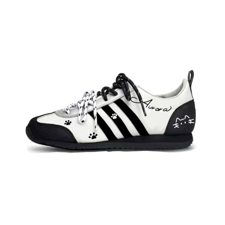 Adidas Adidas VS JOG 2.0 Aurora Meowth Abrasion Resistant Lightweight Breathable Low top German Army Trainers Unisex