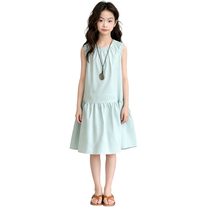 YALU Grade School Dresses Camisole Moderate Midi Skirt