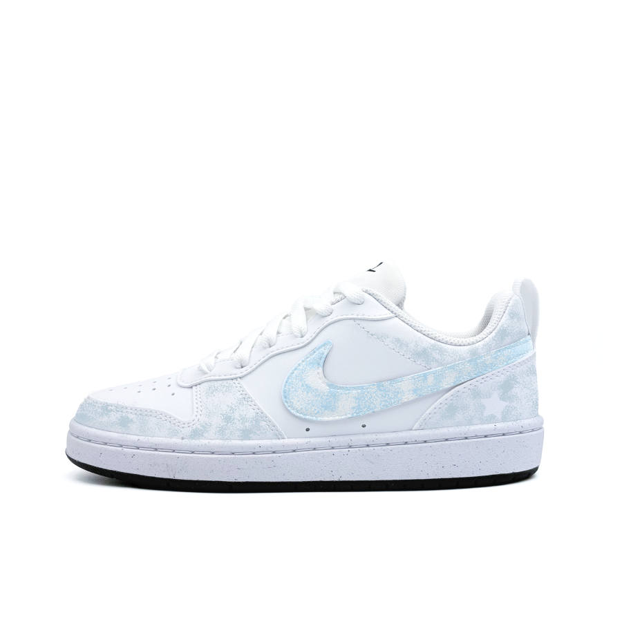 Nike Nike Court Borough Ice Blue Cloud Mist Synthetic Leather Low top Kids' Skateboarding Shoes Blue Teenagers