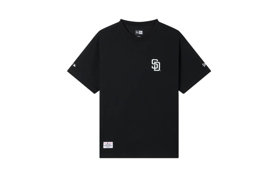 New Era T Shirts Unisex Black Crew Neck Moderate