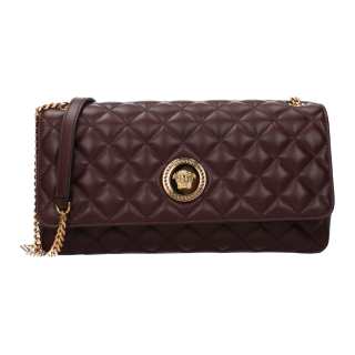 VERSACE Leather Crossbody Bags Large Women's Brown