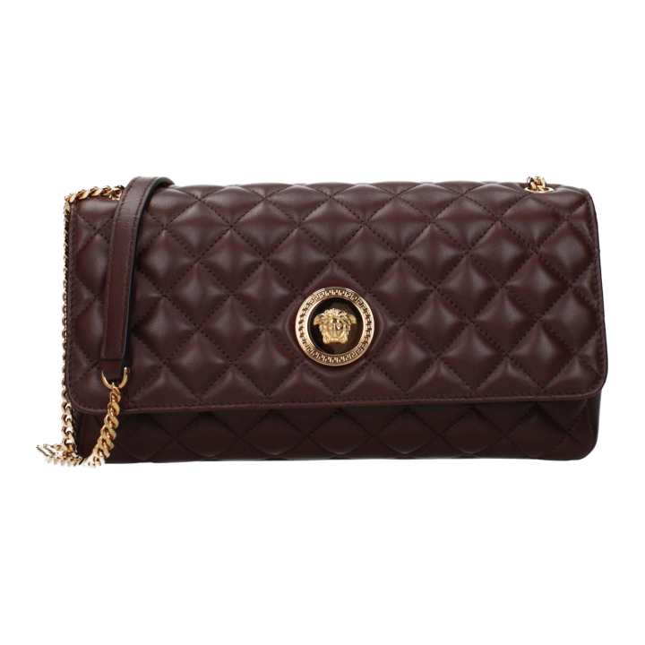 VERSACE VERSACE Leather Crossbody Bags Large Women's Brown