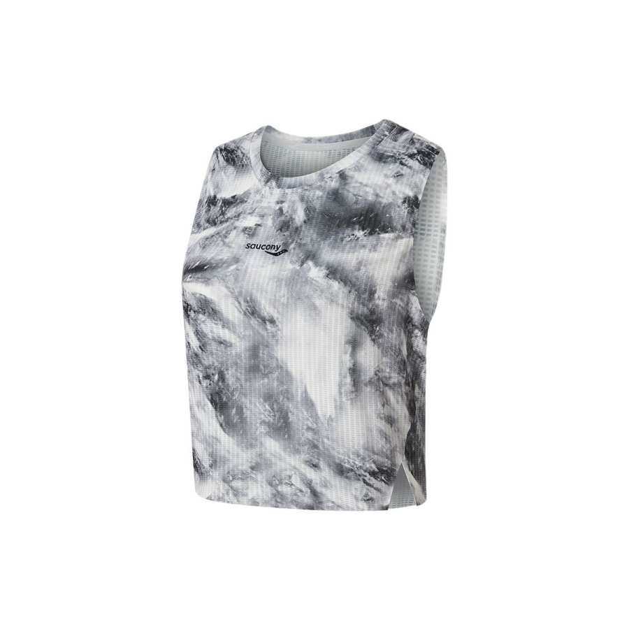 Saucony Tank Tops Women's Glacier All Over Print Crew Neck Moderate Other