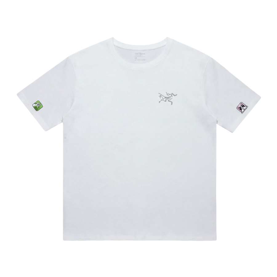 Arcteryx T Shirts Unisex Ivory White/White Light Crew Neck Moderate