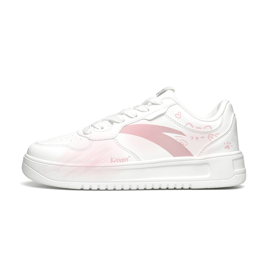 Anta Easy Abrasion Resistant Lightweight Low top Skateboard Shoes Women's Pink
