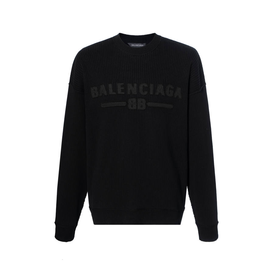 Balenciaga SS25 Knitwear Loose Fit Men's Black
