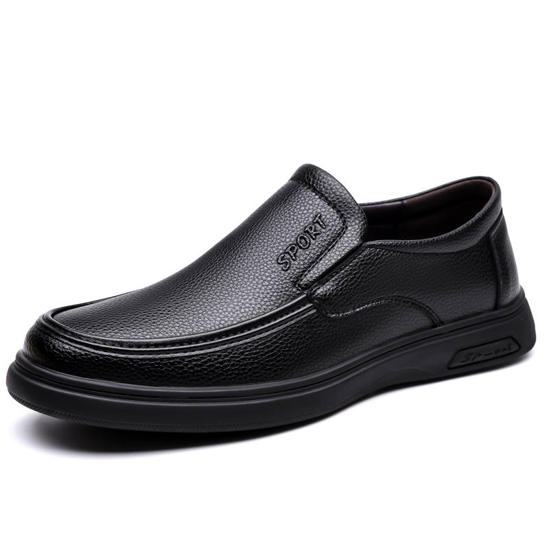 YALU Cow Split Leather Casual Leather Shoes Men's