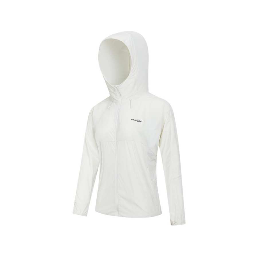 Saucony Jackets Women's Light Mist Gray Hooded Non Detachable Moderate Other