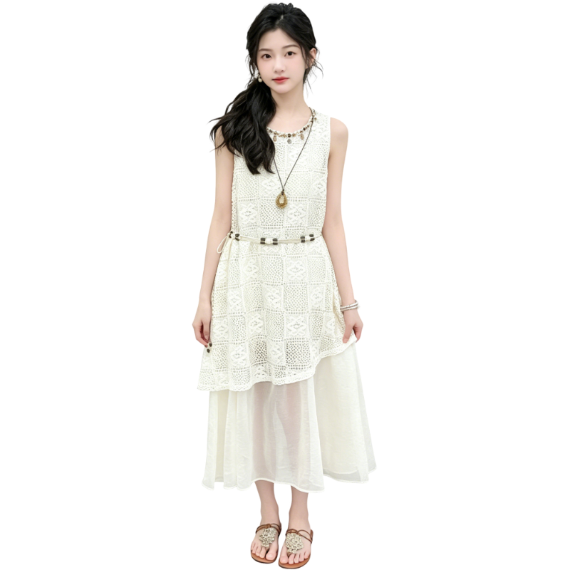 YALU Grade School Dresses Camisole Moderate Midi Skirt