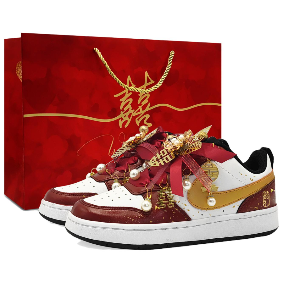 Nike Nike Court Borough Blissful Union Synthetic Leather Slip Resistant Cushioning Abrasion Resistant Low top