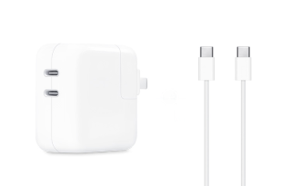 Apple Original 35W Vertical Dual USB C Port, Power Supply Adapter Charging Set