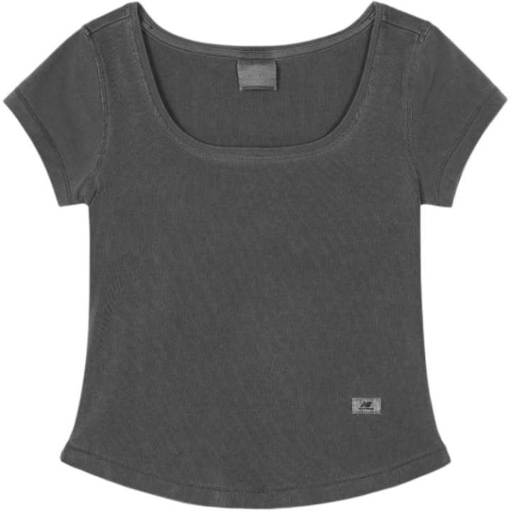 New Balance New Balance T Shirts Women's Charcoal Dyed Square Collar