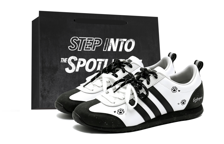 Adidas Adidas VS JOG 2.0 Absurd Handmade, Cat Scratching Casual Shoes Unisex Black White