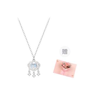 ONEKISS Synthetic Cubic Zirconia Glass, Gold Plated Copper Necklaces Women's