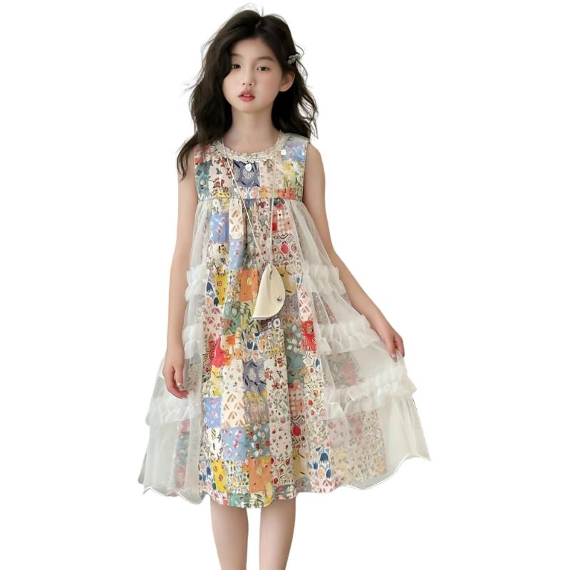 YALU Grade School Dresses Camisole Moderate Midi Skirt