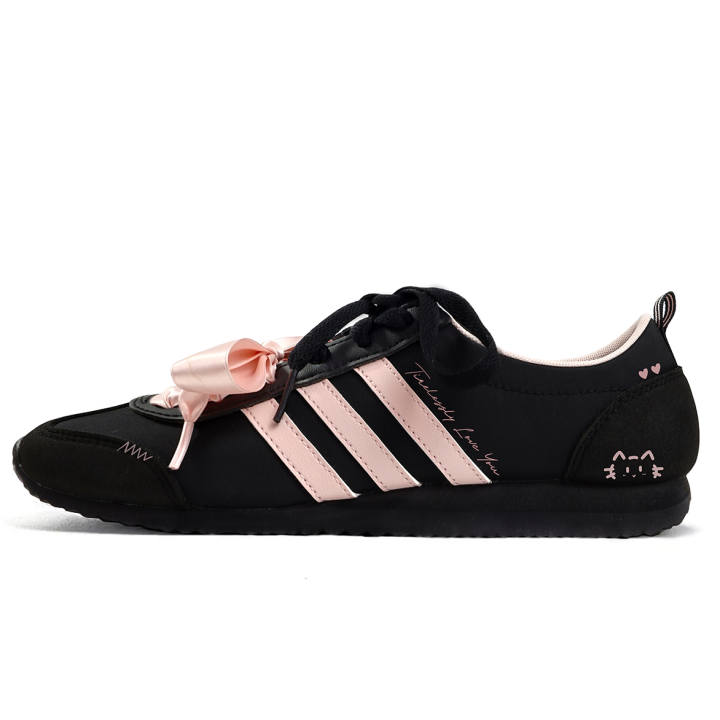 Adidas Adidas VS JOG 2.0 Pink Cherry Cat Language MONE Manufacturing Low top Casual Shoes Unisex Black