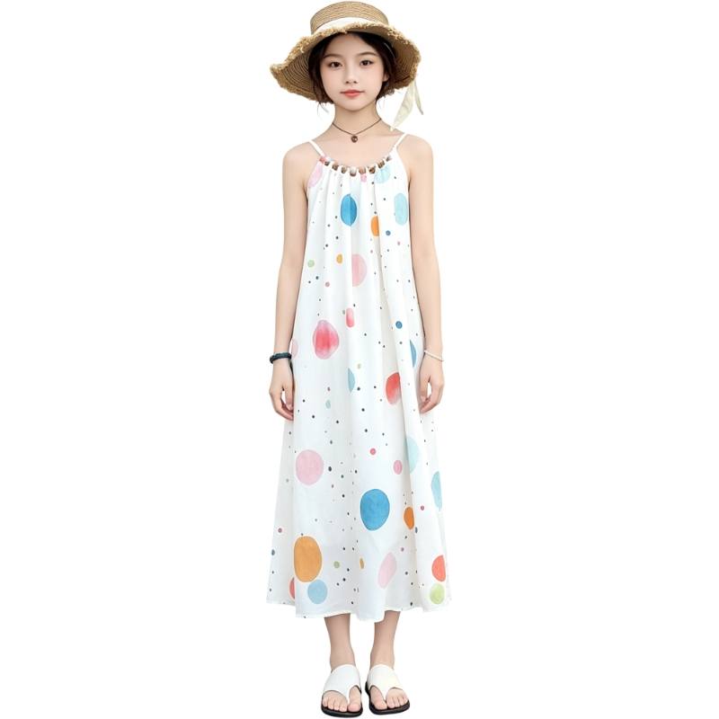 YALU Grade School Dresses Camisole Moderate Midi Skirt