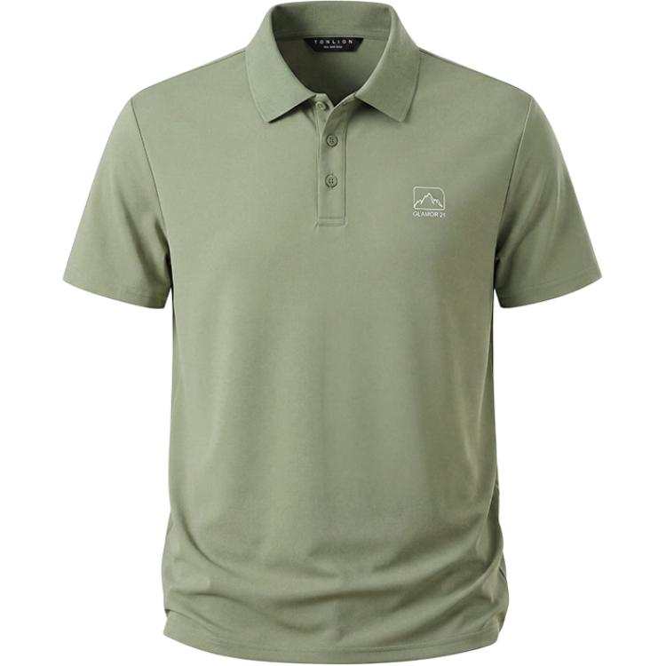 Tonlion Polo Shirts Men's Polo Collar Moderate Straight Fit